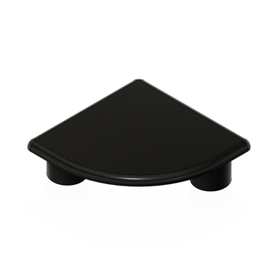 MODULAR SOLUTIONS POLYAMIDE PART<br>END CAP 45MM X 45MM ROUND CORNER BLACK